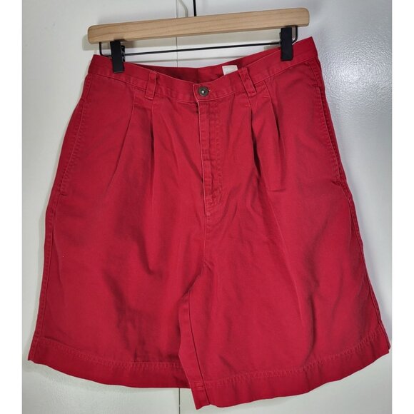 lizwear Pants - VTG LIZ CLAIBORINE LIZSPORT Women's SZ 12 Red Pleated Walking Shorts High Waist